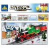 Kazi KY98251 98251 non  TÀU HƠI NƯỚC MÙA ĐÔNG bộ đồ chơi xếp lắp ráp ghép mô hình Trains CITYTRAIN Tàu Hỏa 913 khối