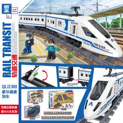 ZHEGAO QL0318 0318 non  TÀU CAO TỐC SANG TRỌNG bộ đồ chơi xếp lắp ráp ghép mô hình Trains RAIL TRANSIT Tàu Hỏa 513 khối
