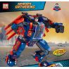 PRCK 64083 non  SIÊU NHÂN CHUYỂN ĐỔI MECH bộ đồ chơi xếp lắp ráp ghép mô hình Super Heroes HEROES GATHERING Siêu Nhân Anh Hùng 301 khối