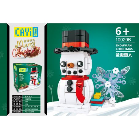 CAYI 10029B non  NGƯỜI TUYẾT GIÁNG SINH bộ đồ chơi xếp lắp ráp ghép mô hình Seasonal SNOWMAN CHRISTMAS Mùa Lễ Hội 185 khối