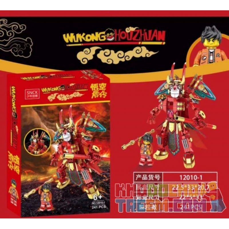 SNCK 12010-1 12010-2 12010-3 12010-4 non  WUKONG DI CẢO 4 MẪU bộ đồ chơi xếp lắp ráp ghép mô hình 967 khối