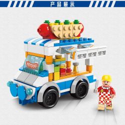 LELE BROTHER 8613 non  8 XE ĐẬU PHỤ THỐI BÁNH BAO BẠCH TUỘC KEM NƯỚC TRÁI CÂY TƯƠI HẠT DẺ CHIÊN XÚC XÍCH XIÊN QUE TRÁNG MIỆNG bộ đồ chơi xếp lắp ráp ghép mô hình City MINI FOOD STREET Thành Phố 1388 khối