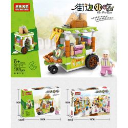 LELE BROTHER 8613 non  8 XE ĐẬU PHỤ THỐI BÁNH BAO BẠCH TUỘC KEM NƯỚC TRÁI CÂY TƯƠI HẠT DẺ CHIÊN XÚC XÍCH XIÊN QUE TRÁNG MIỆNG bộ đồ chơi xếp lắp ráp ghép mô hình City MINI FOOD STREET Thành Phố 1388 khối