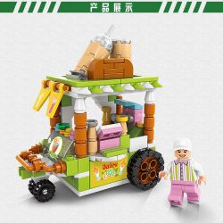 LELE BROTHER 8613 non  8 XE ĐẬU PHỤ THỐI BÁNH BAO BẠCH TUỘC KEM NƯỚC TRÁI CÂY TƯƠI HẠT DẺ CHIÊN XÚC XÍCH XIÊN QUE TRÁNG MIỆNG bộ đồ chơi xếp lắp ráp ghép mô hình City MINI FOOD STREET Thành Phố 1388 khối