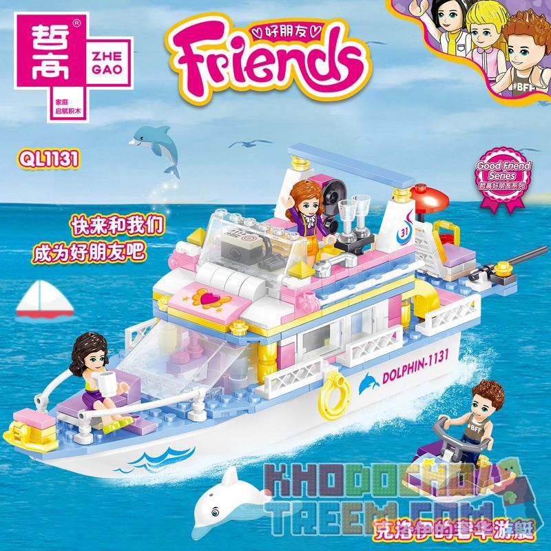 ZHEGAO QL1131 1131 non  DU THUYỀN SANG TRỌNG CỦA CHLOE bộ đồ chơi xếp lắp ráp ghép mô hình  Các Bạn Gái 349 khối