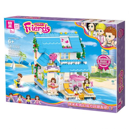 ZHEGAO QL1133 1133 non  PHÒNG ĐẦY MÀU SẮC NHÌN RA BIỂN CỦA NOAH bộ đồ chơi xếp lắp ráp ghép mô hình  Các Bạn Gái 458 khối