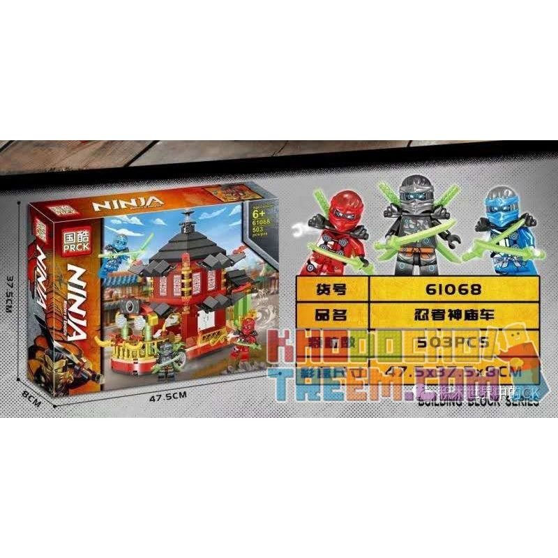 PRCK 61068 non  XE ĐỀN NINJA bộ đồ chơi xếp lắp ráp ghép mô hình The  Ninjago Movie Ninja Lốc Xoáy 503 khối