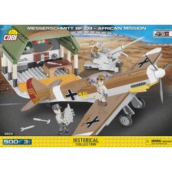 COBI 5544 non  NHIỆM VỤ CỦA MESSERSCHMIDT BF 109-CHÂU PHI bộ đồ chơi xếp lắp ráp ghép mô hình Military Army MESSERSCHMITT BF 109 - AFRICAN MISSION Quân Sự Bộ Đội 500 khối