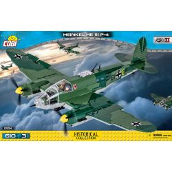 COBI 5534 non  MÁY BAY NÉM BOM HE 111 bộ đồ chơi xếp lắp ráp ghép mô hình Military Army HEINKEL 111 P-4 Quân Sự Bộ Đội 610 khối