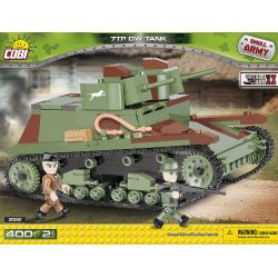 COBI 2512 non  BỂ 7TP DW bộ đồ chơi xếp lắp ráp ghép mô hình Military Army 7TP DW TANK Quân Sự Bộ Đội 400 khối