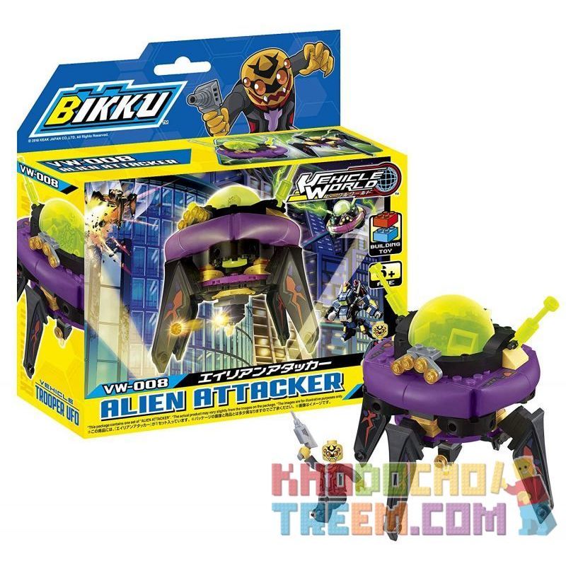 BIKKU VW-008 non  KẺ TẤN CÔNG NGƯỜI NGOÀI HÀNH TINH bộ đồ chơi xếp lắp ráp ghép mô hình ALIEN ATTACKER 152 khối
