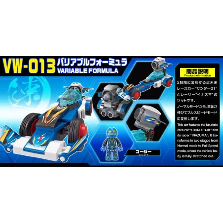 BIKKU VW-013 non  CÔNG THỨC MỘT bộ đồ chơi xếp lắp ráp ghép mô hình Speed Champions Racing Cars VARIABLE FORMULA Đua Xe Công Thức 144 khối