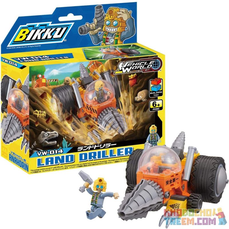 BIKKU VW-014 non  MÁYKHOAN bộ đồ chơi xếp lắp ráp ghép mô hình LAND DRILLER 146 khối