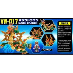BIKKU VW-017 non  RỒNG MAZIN bộ đồ chơi xếp lắp ráp ghép mô hình MAZIN DRAGON 168 khối