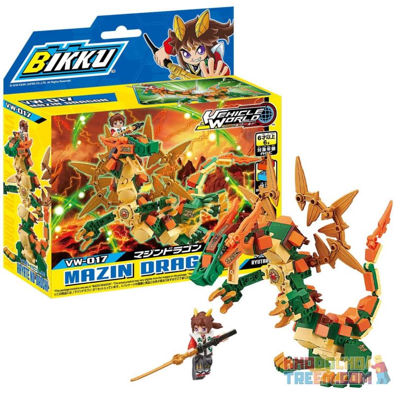 BIKKU VW-017 non  RỒNG MAZIN bộ đồ chơi xếp lắp ráp ghép mô hình MAZIN DRAGON 168 khối