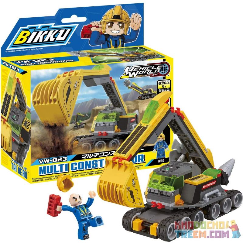 BIKKU VW-023 non  XE KỸ THUẬT ĐA CHỨC NĂNG bộ đồ chơi xếp lắp ráp ghép mô hình MULTI CONSTRUCTOR 157 khối