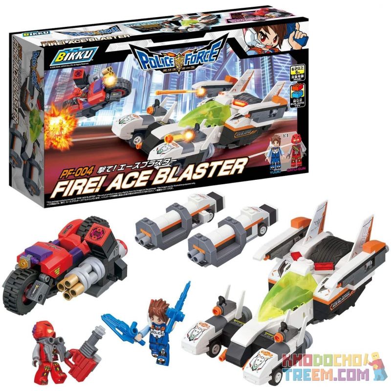 BIKKU PF-004 non  NGỌN LỬA! ACE SHOCKWAVE bộ đồ chơi xếp lắp ráp ghép mô hình FIRE! ACE BLASTER 407 khối