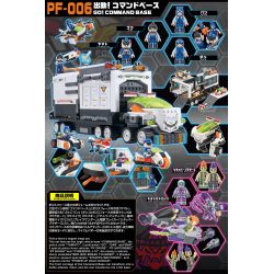 BIKKU PF-006 non  CÚT RA! CƠ SỞ CHỈ HUY bộ đồ chơi xếp lắp ráp ghép mô hình GO! COMMAND BASE 1160 khối