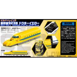 BIKKU BT3 non  BUILD TRAIN3 SHINKANSEN LOẠI 923 TIẾN SĨ HUANG bộ đồ chơi xếp lắp ráp ghép mô hình BUILD TRAIN 3 SHINKANSEN CLASS 923 DOCTOR YELLOW 111 khối