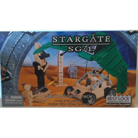 BEST-LOCK 01115S non  CUỘC TẤN CÔNG TÀU LƯỢN TỬ THẦN bộ đồ chơi xếp lắp ráp ghép mô hình Star Wars STARGATE SG-1 DEATHGLIDER ATTACK Chiến Tranh Giữa Các Vì Sao 375 khối