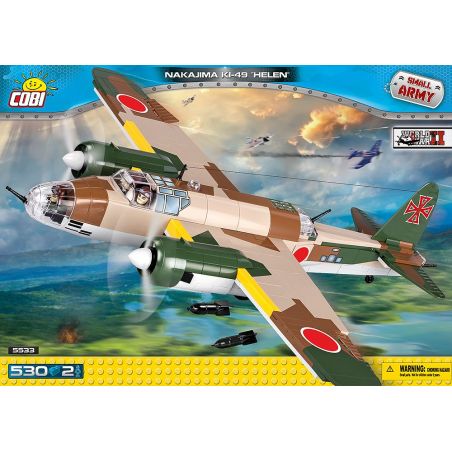 COBI 5533 non  MÁY BAY NÉM BOM HẠNG NẶNG TUNLONG bộ đồ chơi xếp lắp ráp ghép mô hình Military Army NAKAJIMA KI-49 HELEN Quân Sự Bộ Đội 530 khối