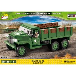 COBI 2378 non  XE TẢI GMC CCKW 353 bộ đồ chơi xếp lắp ráp ghép mô hình Military Army GMC CCKW 353 TRANSPORT TRUCK Quân Sự Bộ Đội 345 khối