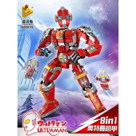 PanlosBrick 690019 Panlos Brick 690019 non  KẾT HỢP ULTRAMAN MECH 8 bộ đồ chơi xếp lắp ráp ghép mô hình Vệ Binh Vũ Trụ Siêu Nhân Điện Quang 709 khối