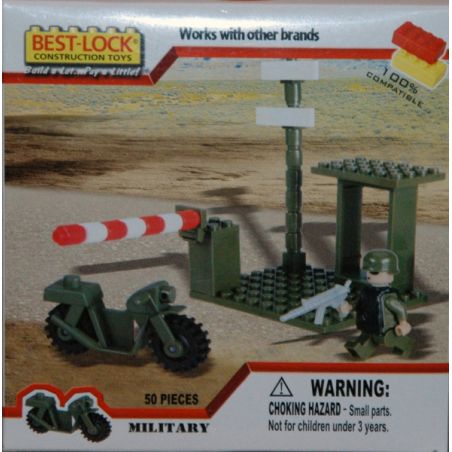 BEST-LOCK 507 non  TRẠM KIỂM SOÁT QUÂN SỰ bộ đồ chơi xếp lắp ráp ghép mô hình Military Army MILITARY CHECKPOINT Quân Sự Bộ Đội 50 khối