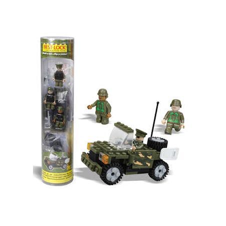 BEST-LOCK 1900 non  XE TUẦN TRA QUÂN SỰ bộ đồ chơi xếp lắp ráp ghép mô hình Military Army MILITARY PATROL CAR Quân Sự Bộ Đội 74 khối