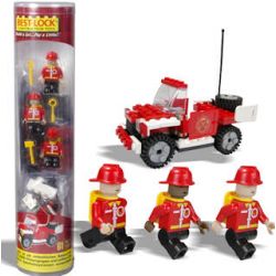 BEST-LOCK 1902 non  XE CỨU HỎA bộ đồ chơi xếp lắp ráp ghép mô hình City FIREFIGHTER CAR Thành Phố 61 khối