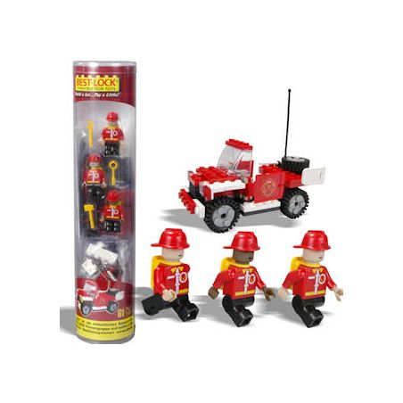 BEST-LOCK 1902 non  XE CỨU HỎA bộ đồ chơi xếp lắp ráp ghép mô hình City FIREFIGHTER CAR Thành Phố 61 khối