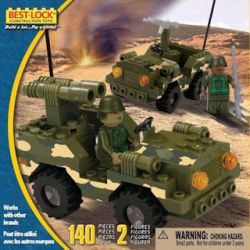 BEST-LOCK 3490 non  XE TUẦN TRA QUÂN SỰ bộ đồ chơi xếp lắp ráp ghép mô hình Military Army MILITARY PATROL CARS Quân Sự Bộ Đội 140 khối