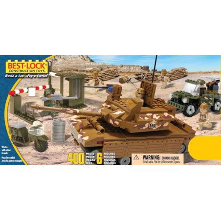 BEST-LOCK 4010 non  XE TĂNG VÀ TUẦN TRA bộ đồ chơi xếp lắp ráp ghép mô hình Military Army TANK AND PATROL CAR Quân Sự Bộ Đội 400 khối