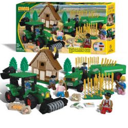 BEST-LOCK 4399 non  BỘ NÔNG TRẠI XANH bộ đồ chơi xếp lắp ráp ghép mô hình City GREEN FARM PLAY SET Thành Phố 450 khối
