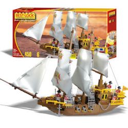 BEST-LOCK 6218 non  GALLEON CỦA ANH bộ đồ chơi xếp lắp ráp ghép mô hình Pirates Of The Caribbean ENGLISH GALLEONE Cướp Biển Vùng Caribe 450 khối