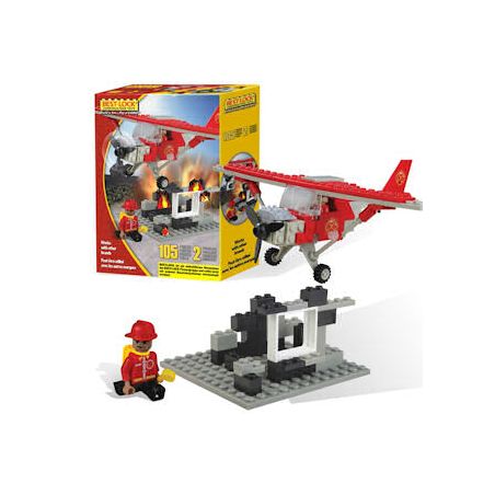 BEST-LOCK 12300 non  MÁY BAY CHỮA CHÁY bộ đồ chơi xếp lắp ráp ghép mô hình City FIREFIGHTER PLANE Thành Phố 105 khối