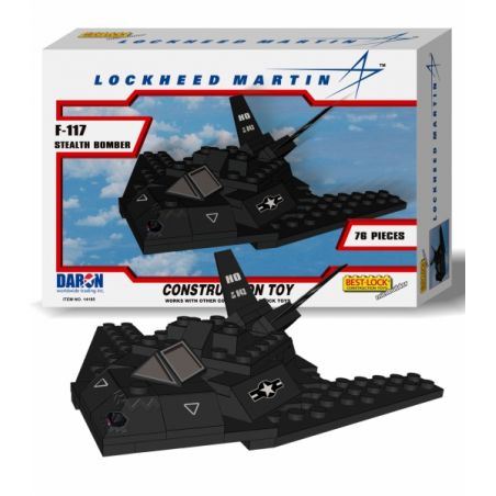 BEST-LOCK 14185 non  MÁY BAY NÉM BOM TÀNG HÌNH F-117 bộ đồ chơi xếp lắp ráp ghép mô hình Military Army F-117 STEALTH BOMBER Quân Sự Bộ Đội 76 khối