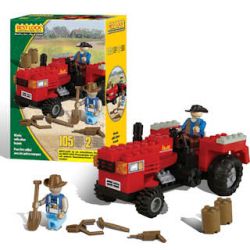 BEST-LOCK 14421 non  MÁY KÉO MÀU ĐỎ bộ đồ chơi xếp lắp ráp ghép mô hình City RED TRACTOR Thành Phố 105 khối