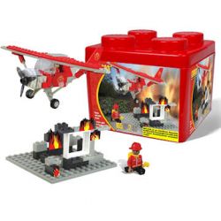 BEST-LOCK 22300 non  MÁY BAY CHỮA CHÁY (ĐÓNG GÓI TRONG HỘP NHỰA) bộ đồ chơi xếp lắp ráp ghép mô hình City FIREFIGHTER PLANE IN PLASTIC CONTAINER Thành Phố 105 khối