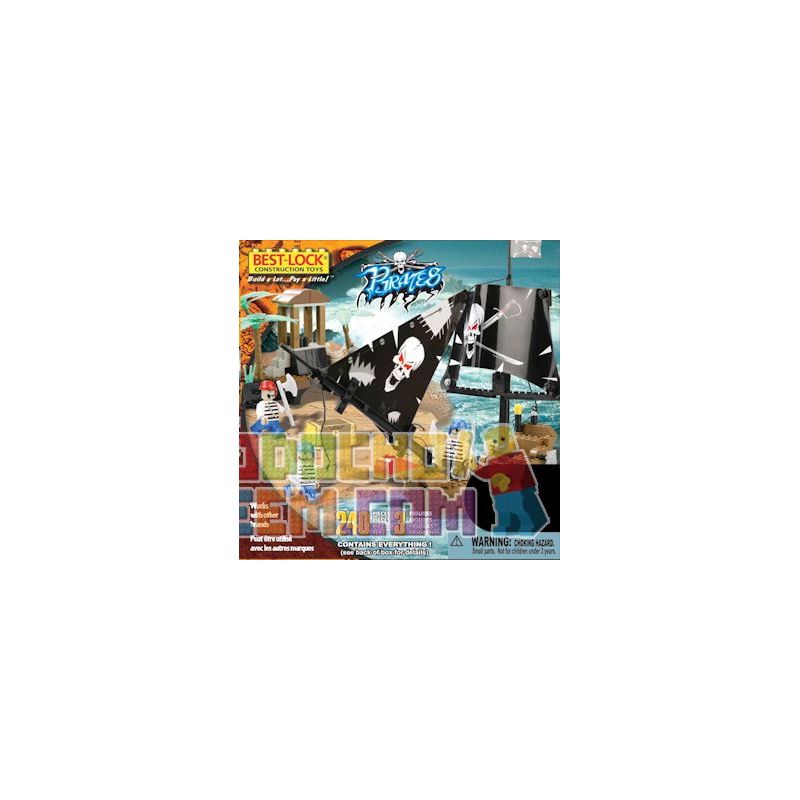 BEST-LOCK 24014 non  TÀU CƯỚP BIỂN bộ đồ chơi xếp lắp ráp ghép mô hình Pirates Of The Caribbean PIRATE BOAT Cướp Biển Vùng Caribe 240 khối