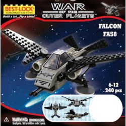BEST-LOCK 24034 non  MÁY BAY CHIẾN ĐẤU FALCON FA58 bộ đồ chơi xếp lắp ráp ghép mô hình 240 khối