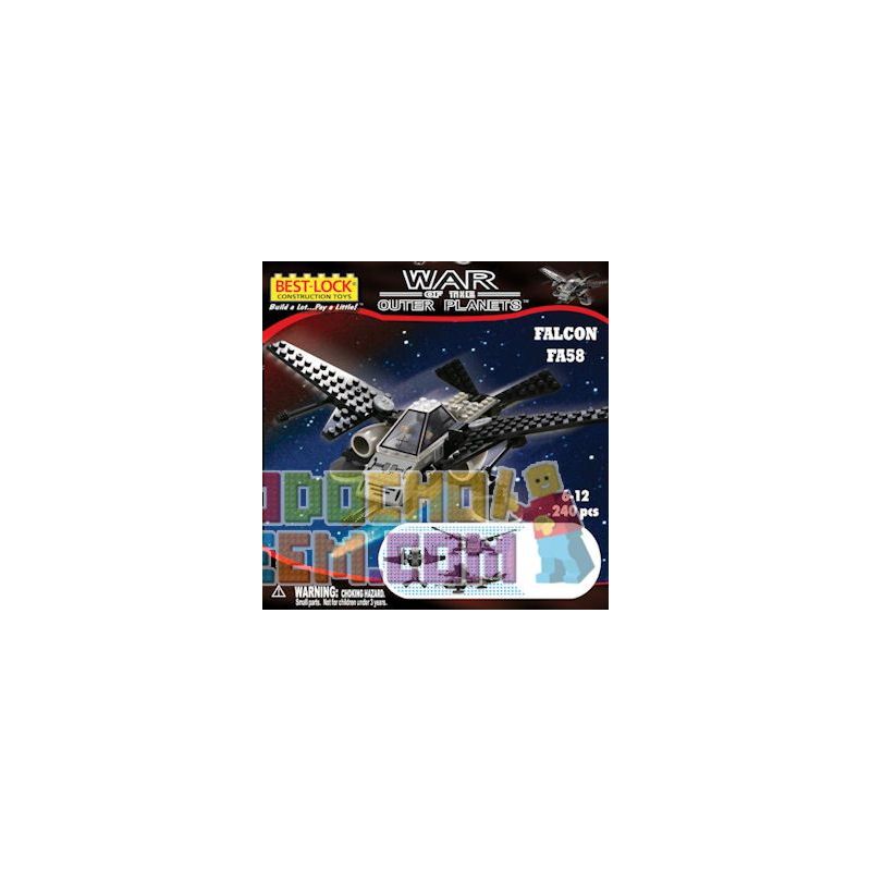 BEST-LOCK 24034 non  MÁY BAY CHIẾN ĐẤU FALCON FA58 bộ đồ chơi xếp lắp ráp ghép mô hình 240 khối