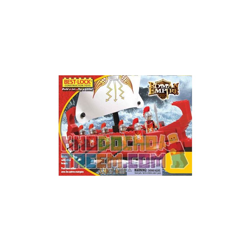 BEST-LOCK 33005 non  CHIẾC PHÀ bộ đồ chơi xếp lắp ráp ghép mô hình Medieval Castle BOAT Chiến Tranh Trung Cổ 330 khối