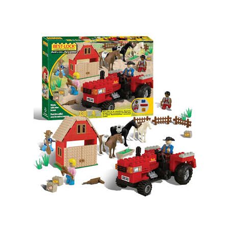 BEST-LOCK 33006 non  BỘ TRANG TRẠI bộ đồ chơi xếp lắp ráp ghép mô hình City FARM PLAY SET Thành Phố 330 khối