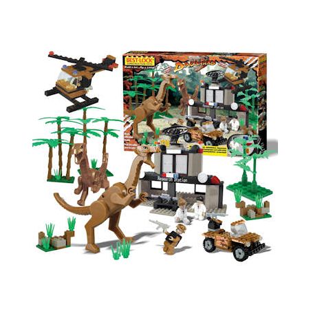 BEST-LOCK 33020 non  TRẠM NGHIÊN CỨU KHỦNG LONG bộ đồ chơi xếp lắp ráp ghép mô hình Dino DINOSAUR RESEARCH STATION 330 khối