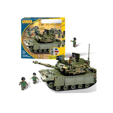 BEST-LOCK 34122 non  BỂ XANH bộ đồ chơi xếp lắp ráp ghép mô hình Military Army GREEN TANK Quân Sự Bộ Đội 300 khối
