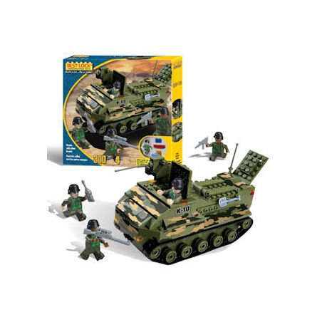 BEST-LOCK 34132 non  XE VẬN TẢI BỌC THÉP XANH bộ đồ chơi xếp lắp ráp ghép mô hình Military Army GREEN ARMORED TRANSPORT Quân Sự Bộ Đội 300 khối