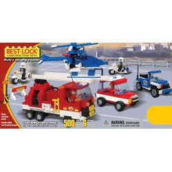 BEST-LOCK 50007 non  BỘ CỨU HỘ bộ đồ chơi xếp lắp ráp ghép mô hình City RESCUE SET Thành Phố 500 khối