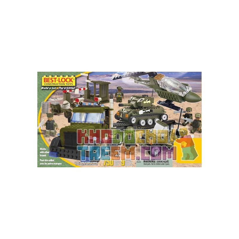 BEST-LOCK 75010 non  BỘ QUÂN SỰ bộ đồ chơi xếp lắp ráp ghép mô hình Military Army MILITARY PLAY SET Quân Sự Bộ Đội 750 khối