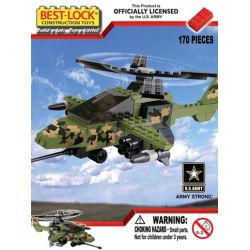 BEST-LOCK 17012 non  TRỰC THĂNG APACHE bộ đồ chơi xếp lắp ráp ghép mô hình Military Army APACHE HELICOPTER Quân Sự Bộ Đội 170 khối